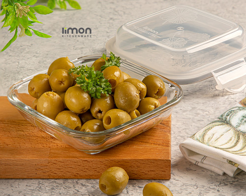 ظرف شیشه ای ۲۱۰ میل لیمون
