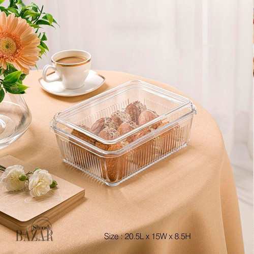 شکلات خوری مستطیل شیشه ای لیمون