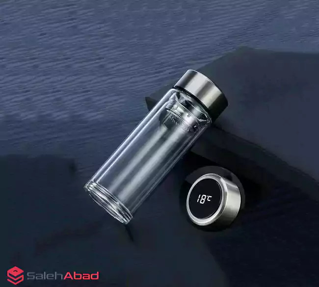 ماگ دمنوش شیشه ای دوجداره