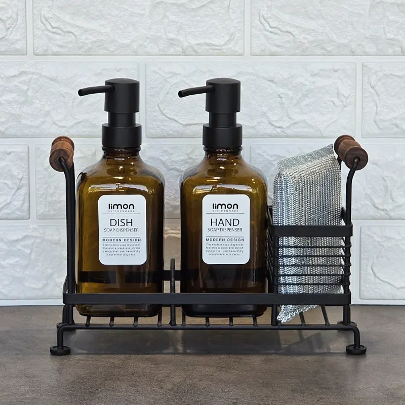 ست جامایع شیشه ای استند دار لیمون