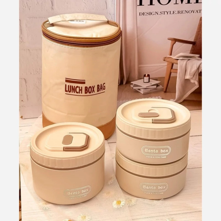 لانچ باکس ۳ عددی کیف دار