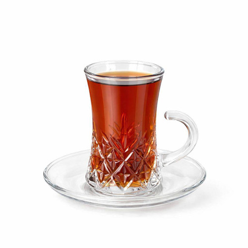 ست ۱۲ تکه فنجان و نعلبکی برند دِلی طرح لوزی– کد TCF415B
