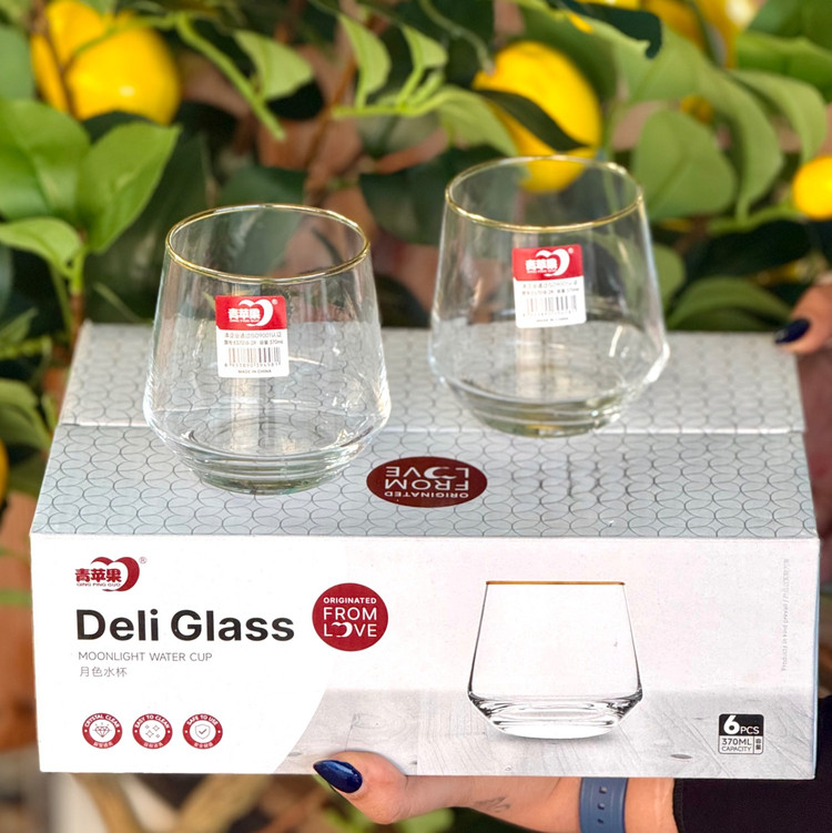 ست ۶ عددی لیوان لبه طلایی Deli (کد 7018-2)