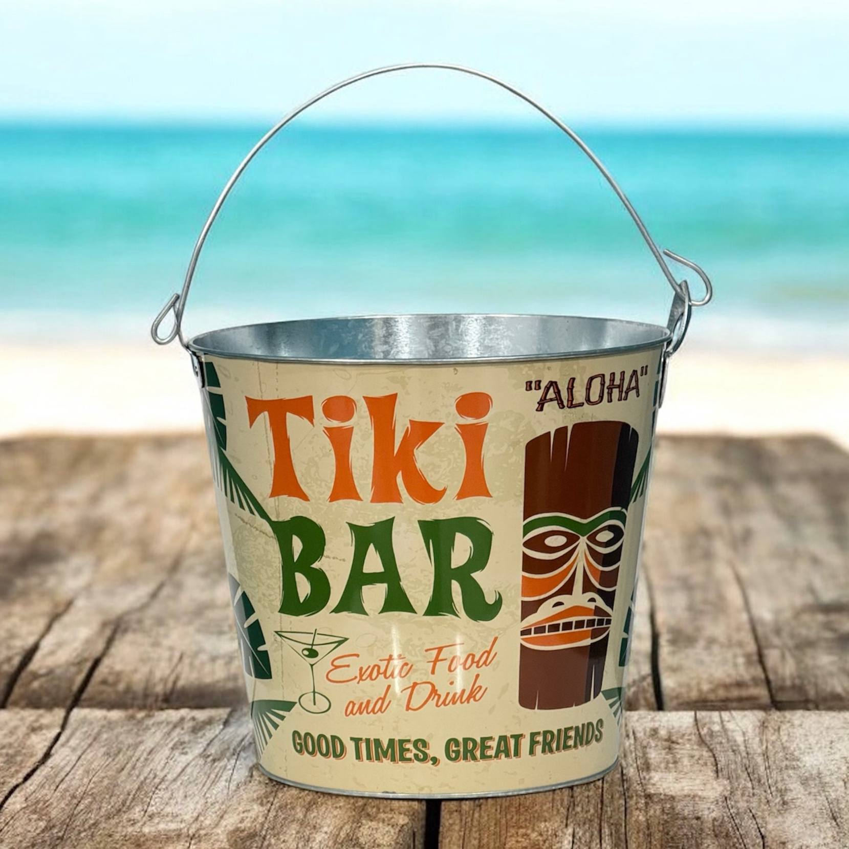 سطل بزرگ فلزی tiki bar
