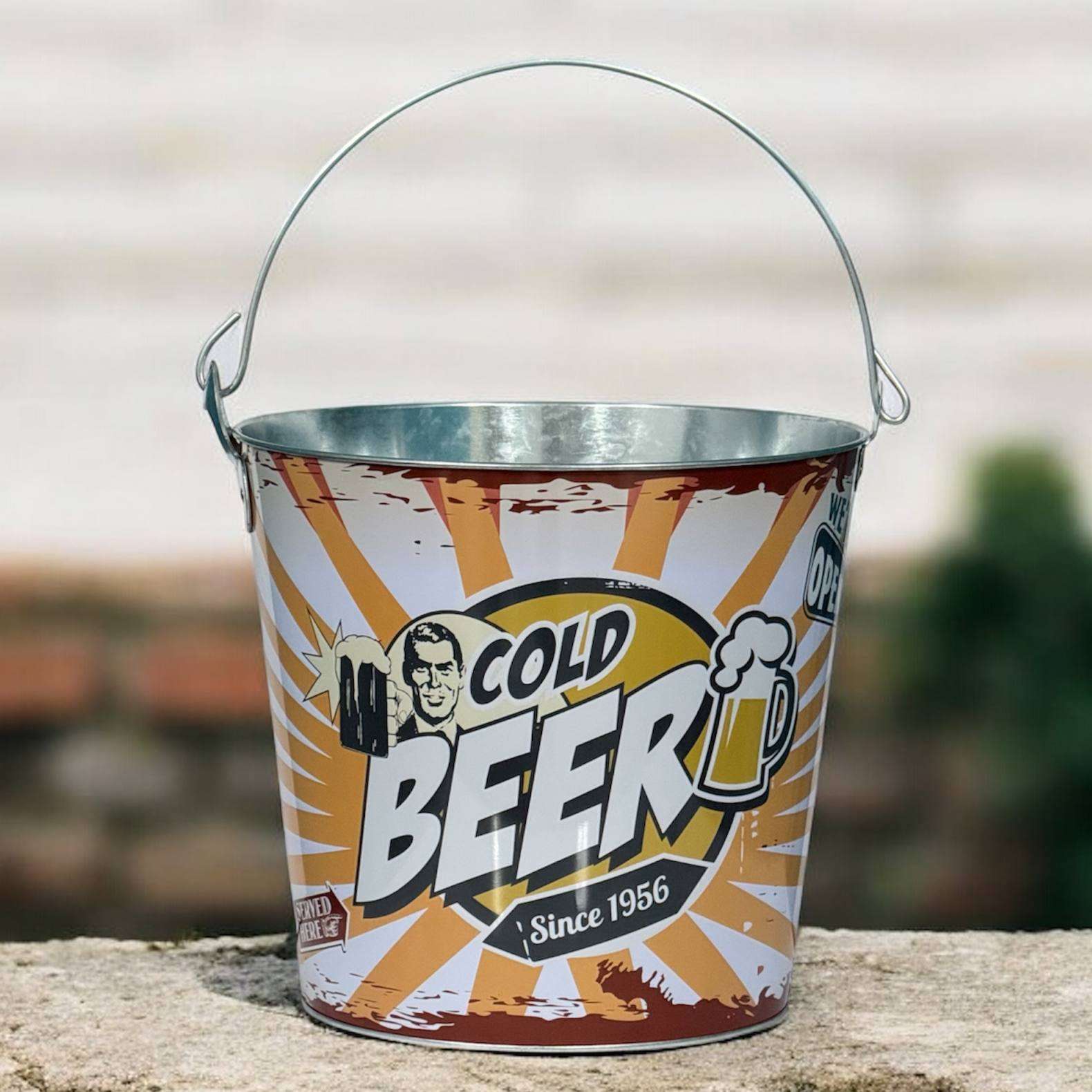 سطل بزرگ فلزی beer since 1956
